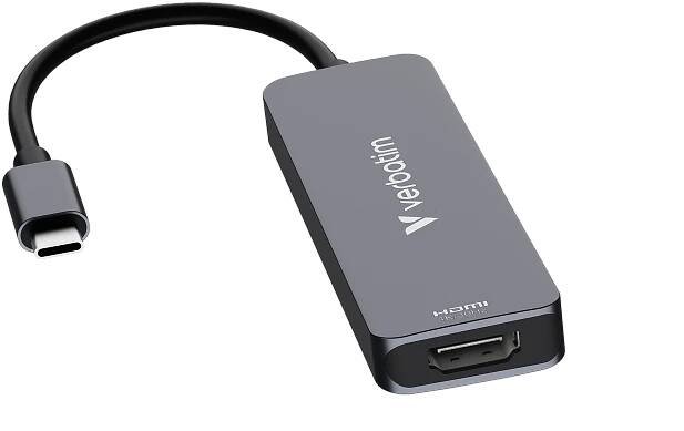 Víceportový rozbočovač USB-C Essentials | 4 porty | Nabíjení PD | HDMI | USB-C | USB-A 3.2 Gen 1 | Kompaktní design | Verbatim