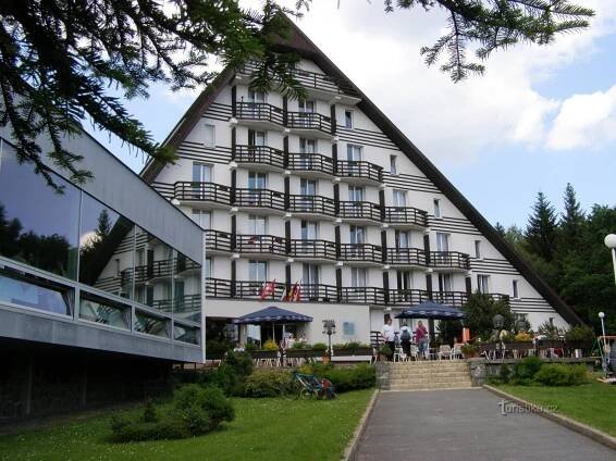 turistické rozcestí Nové Město na Moravě - u SKI areálu