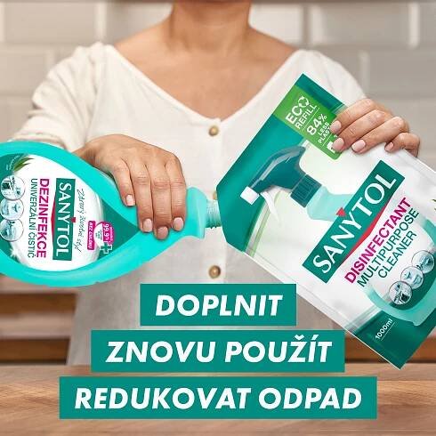 SANYTOL Eukalyptus dezinfekční univerzální čisticí prostředek náhradní náplň 1 l