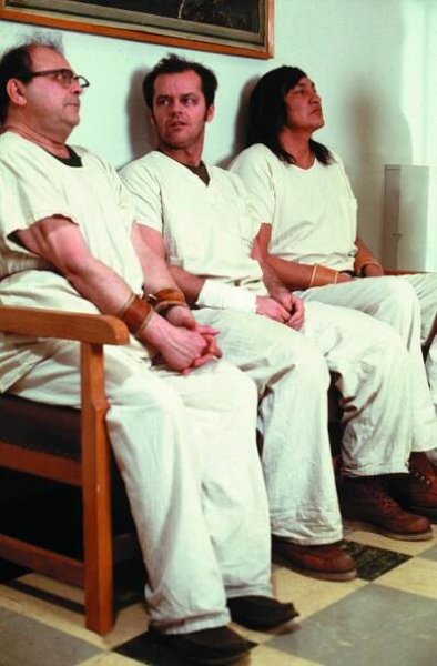 Jack Nicholson, Sydney Lassick, and Will Sampson in Přelet nad kukaččím hnízdem (1975)