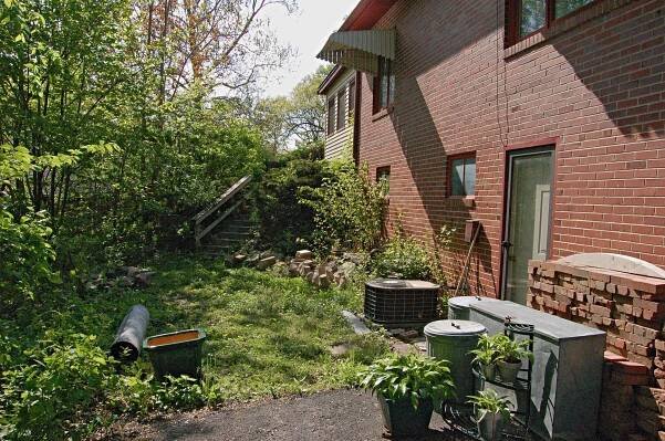 side yard brick house