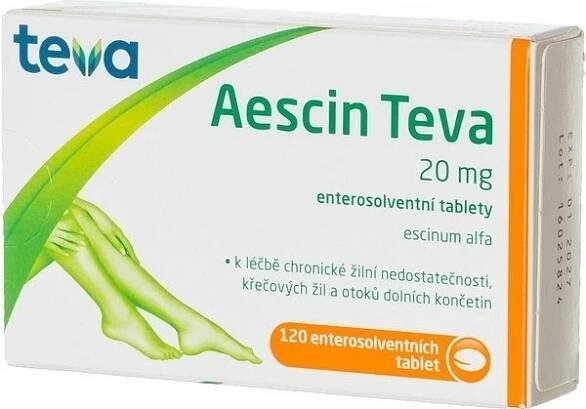 AESCIN TEVA 20MG TBL ENT 120
