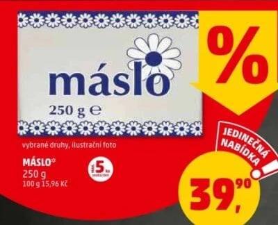 Máslo je v Penny v akci za necelých 40 Kč