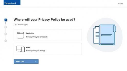 TermsFeed Privacy Policy Generator: Create Privacy Policy - Step 1