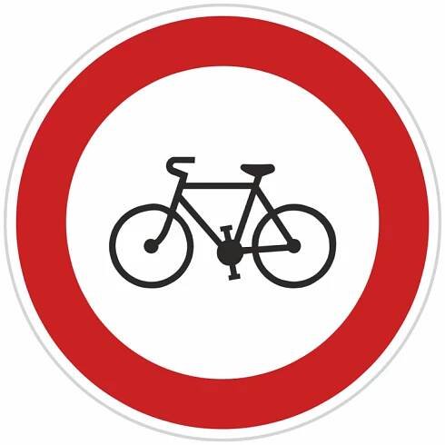 Dopravní značky plechové - Zákazové: Zákaz vjezdu jízdních kol (B8)