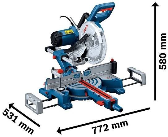 Elektrická pokosová pila Bosch GCM 254 D 0601B53000 | Jarabák