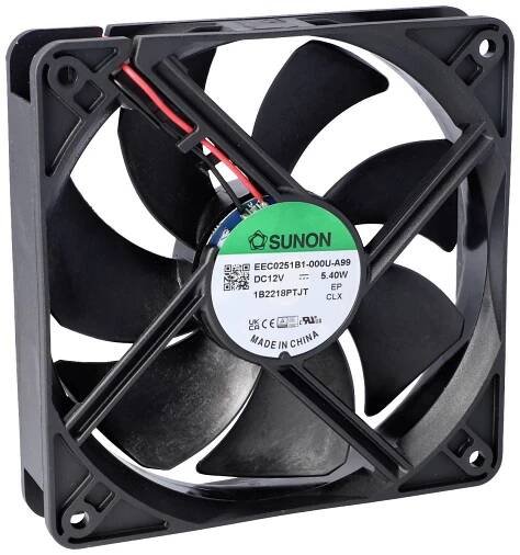 Sunon EEC0251B2-000U-A99 axiální ventilátor, 12 V/DC, 157.97 m3/h, (d x š x v) 25 x 120 x 120 mm, EEC0251B2-000U-A99
