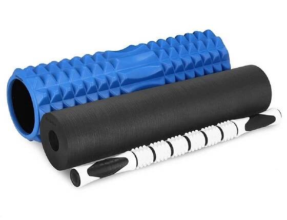 Spokey MIX ROLL fitness masážní válec 3v1, černý