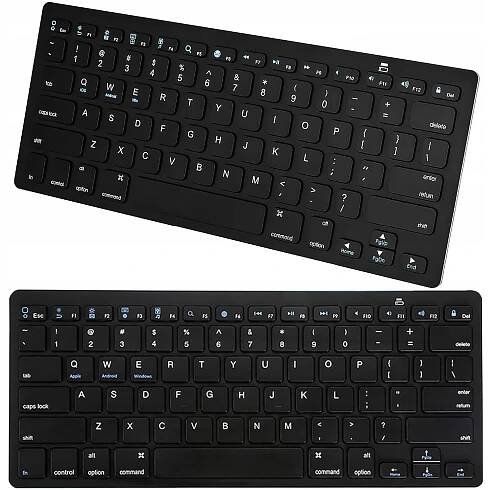 Bezdrátová klávesnice Bluetooth 3.0 pro iPad iMac Android, Windows, černá za 422.00CZK - Allegro