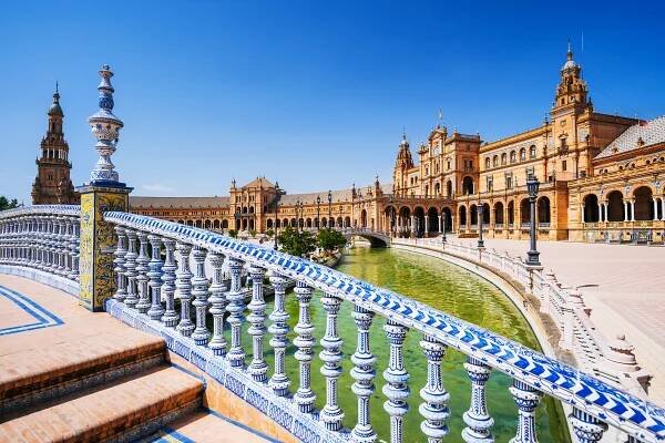 Plaza de España in Seville, Spain.