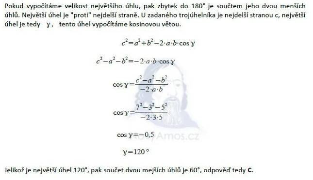 Didaktický test z matematiky - ilustrační 2012 - řešení úlohy 17