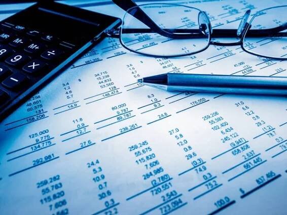 Akciový trh finančního účtu zpráva — Stock obrázek