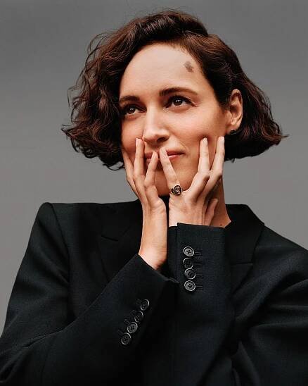 Phoebe WallerBridge photographed May 2 in London at Regents Park Open Air Theatre. Jacket by The Row earrings by Cartier.