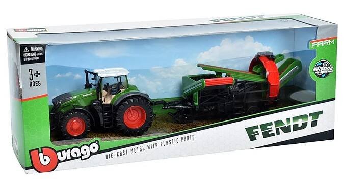 Fendt 1050 Vario Traktor s kultivátorem 1:50 - Bburago - Automodels.cz