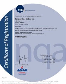 Certificate • Bernier Metals