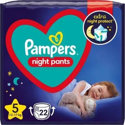 Pampers Night Pants Kalhotkové plenky vel. 5, 12-17 kg, 22 ks