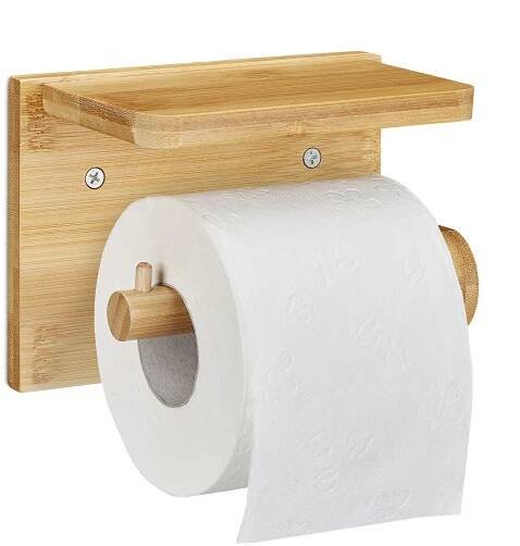 relaxdays Toilettenpapierhalter mit Ablage