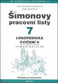 Kniha Šimonovy pracovní listy. - 7, - Logopedická cvičení II - Trh knih - online antikvariát
