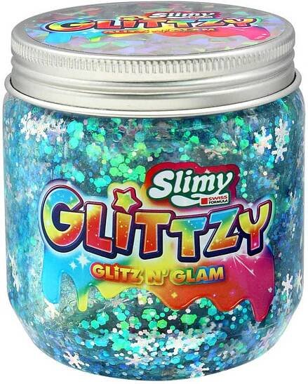 Slimy Glittzy 240g sliz se třpytkami v nádobce různé barvy