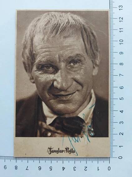 Jaroslav Vojta - autogram - originální podpis na pohlednici
