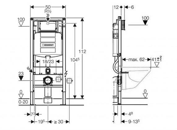 Geberit GEBERIT DUOFIX podomítková nádržka Sigma 12cm, pro montáž do sádrokartonu 111.300.00.5