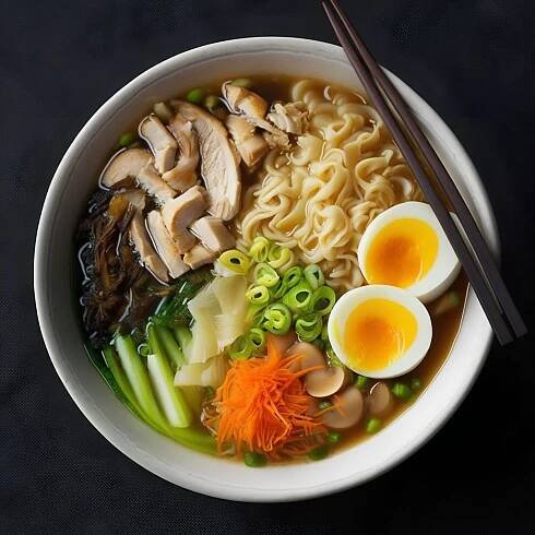Bowl of ramen soup