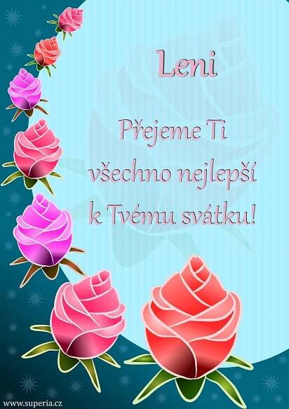 Lenka (21. únor), blahopřání, blahopřání, přání k svátku, jmeninám, obrázek s textem. Lenulka, Leninka, Lendula, Lenči, Lenušák, Lenička, Lenuša, Lenuška, Eleonora, Leňule, Leňourek, Lenny, Lenora, Lenuš, Lenďa, Leňoušek, Lenča, Lendeš, Lenice, Lenin, Lendulka, Leňour, Leník, Leňásek, Lenčinka, Léňa, Leni, Levandule, Lendule, Lenčička