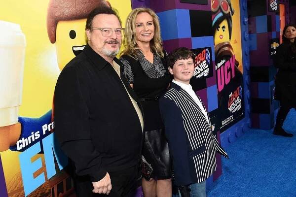 Wayne Knight, Clare De Chenu and son Liam Knight 