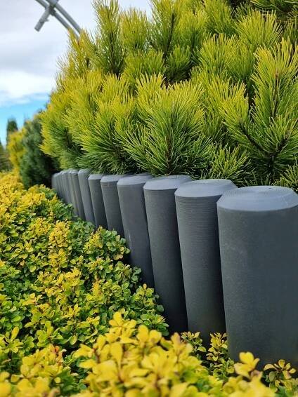PALISÁDA Rollborder 2,0 m GRAFITOVÝ obrubník VYSOKÝ Materiál syntetický materiál