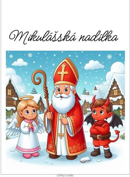 Mikulášský panel - ANDĚL ČERT MIKULÁŠ