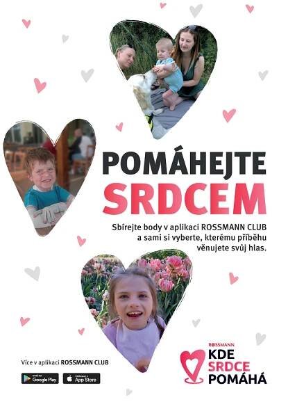 Drogerie ROSSMANN daruje v rámci další vlny svého charitativního projektu KDE SRDCE POMÁHÁ 1 000 000 Kč nemocným dětem