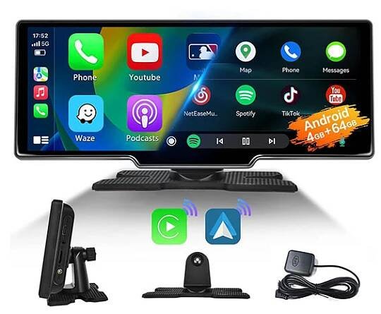 Save $80 on a 10-Inch Wireless Display That Supports CarPlay and Android Auto