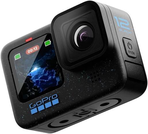 GoPro HERO12 Black Sportovní outdoorová kamera 5,3 K, 4K, 2,7K, Full HD, Bluetooth, duální displej, zpomalený pohyb / ča