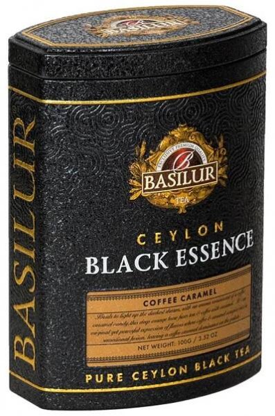 Aromatizovaný černý čaj, Basilur Black Essence Chocolate Mint, plechová dóza, sypaný, 100 g