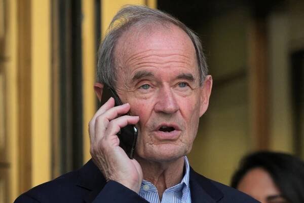Lawyer David Boies speaks on the phone after a bail hearing in U.S. financier Jeffrey Epstein's sex trafficking case in New York City