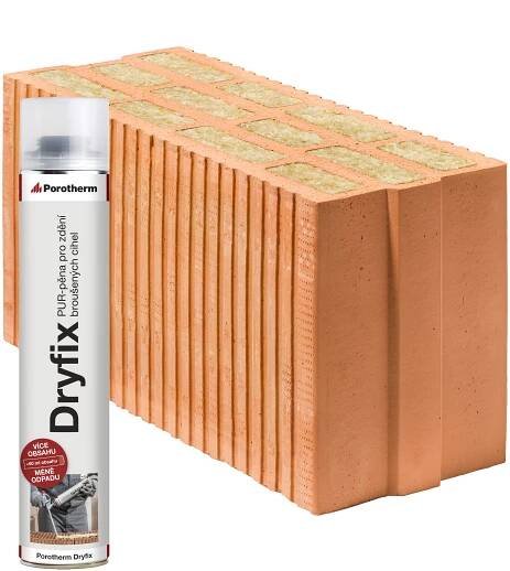 Cihla Porotherm 20 T Profi Dryfix - cihla s vatovou náplní