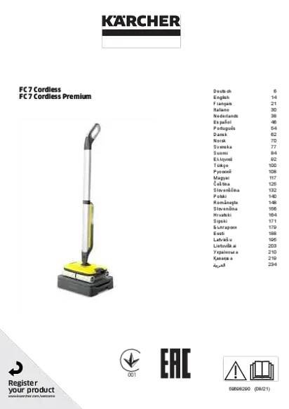 KARCHER FC 7 Cordless Premium Návod k použití