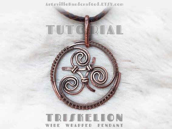 how to create Triskelion Wire Pendant Tutorial PDF Download