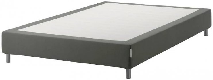 ESPEVÄR Slatted mattress base with legs - dark grey 140x200 cm