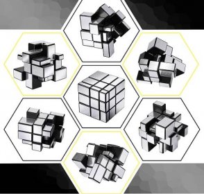 Mirror cube FanXin stříbrný