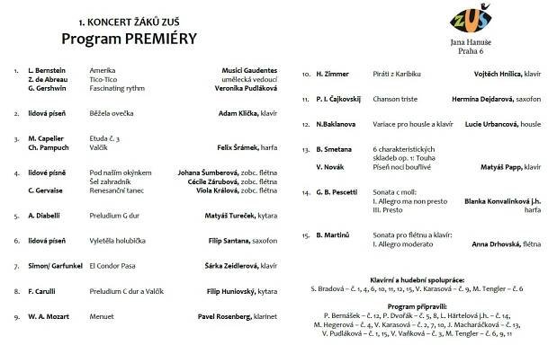 Koncert žáků ZUŠ J. Hanuše - Městská část Praha-Suchdol