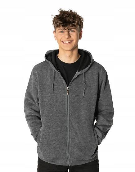Sportovní Bavlněná Mikina Pánská Tepláková Roztahovací Kapuce Teplákovka 76306-1 r XXL