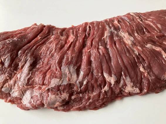 Grainy texture of flap steak