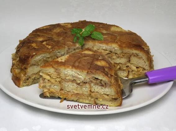 Celozrnná žemlovka s jablky