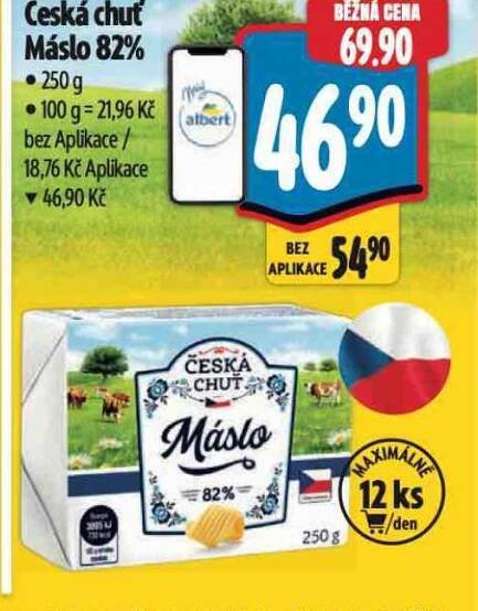 ČESKÁ CHUŤ MÁSLO 82%