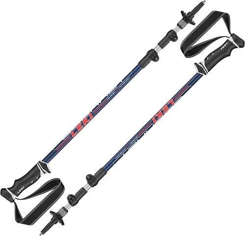 Leki Journey Lite Pearl Night Blue/Neon Red/White 100 - 135 cm Turistické hole - Muziker