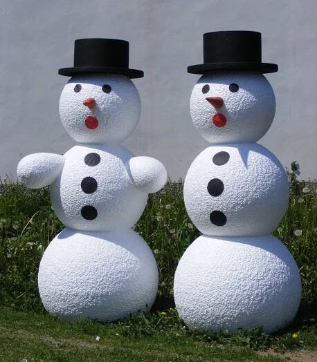 sněhulák polystyren výroba dekorace makety reklamní kulisy, polystyrene, schneemann produktion, polystyrene, Bühnenbildner, styropor,