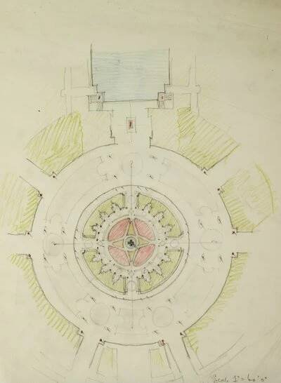 Potomac Round Point, Washington D.C., Plán Sketch, 1909. od Daniel Burnham