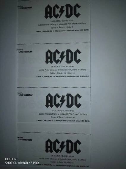 4-ři lístky na AC/DC  - Zábava