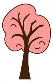 Vektorový jarní strom, japonská sakura ikona. Vektorový růžový strom s ikonou růžové koruny. — Ilustrace